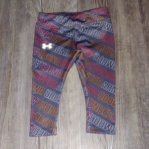 Under Armour  gray printed leggings Sz 12M